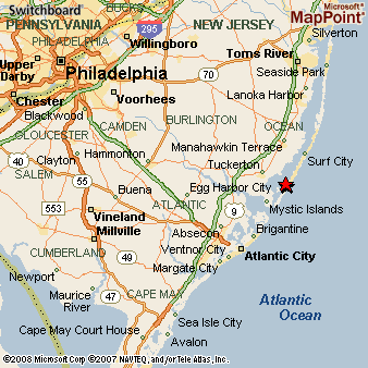 Beach Haven, New Jersey Area Map