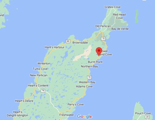 Job's Cove, Newfoundland area map & More