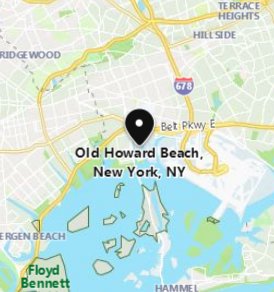 Map of Old Howard Beach, Queens, NY