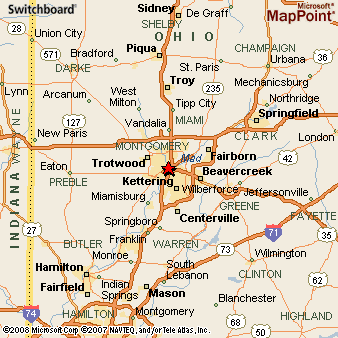 Map Of Dayton Ohio Dayton, Ohio Area Map & More