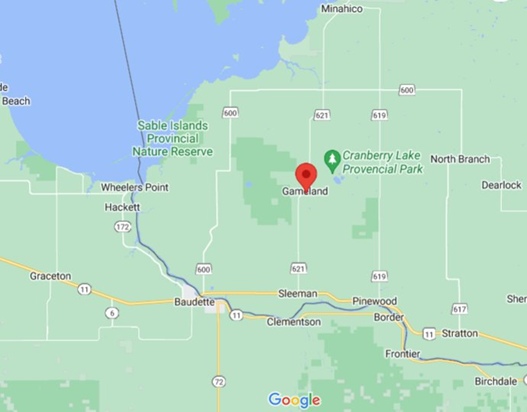 Where is Gameland, Ontario? see area map & more