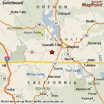 keno map oregon area