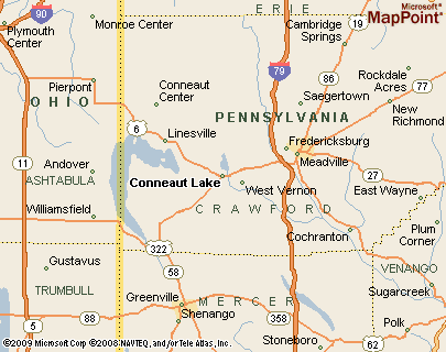 Conneaut Lake, Pennsylvania Area Map & More