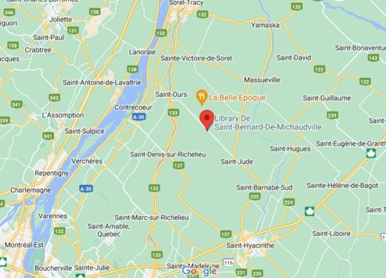StBernarddeMichaudville, Quebec area map & More