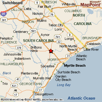 Conway North Carolina Map Conway, South Carolina Area Map & More