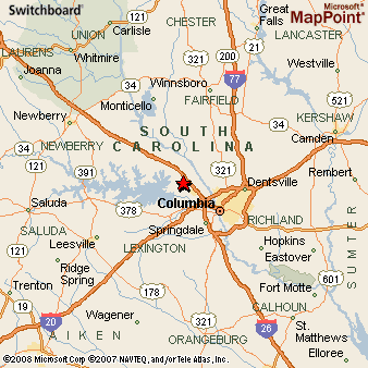 Irmo, South Carolina Area Map & More