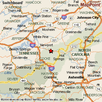 Del Rio, Tennessee Area Map & More