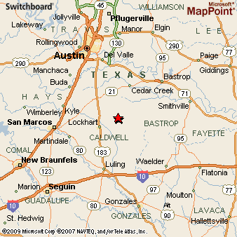 Dale, Texas Area Map & More