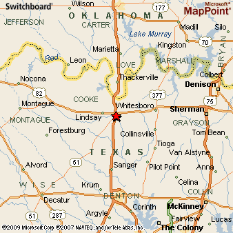 Gainesville, Texas Area Map & More