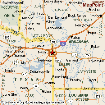 Texarkana, Texas Area Map & More