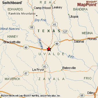 uvalde map texas tx area cities maps