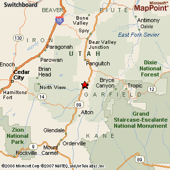 Hatch, Utah Area Map