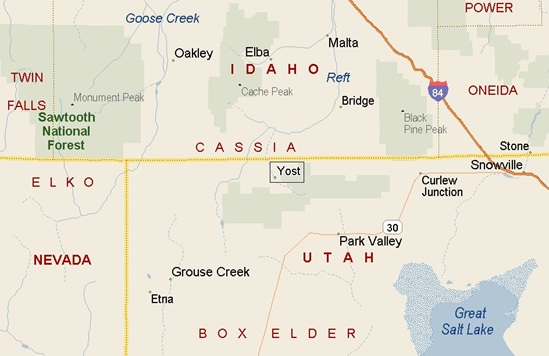 Where is Yost, Utah? see area map & more