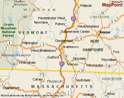 Where is Brattleboro, Vermont? see area map & more