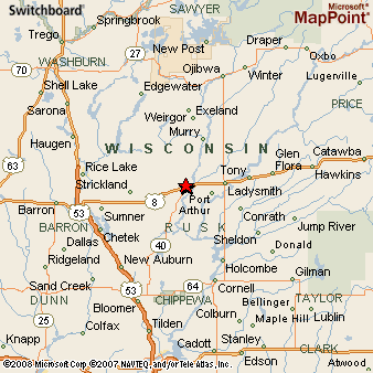 Bruce, Wisconsin Area Map & More