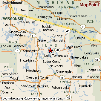 St Germain Wi Map St Germain, Wisconsin Area Map & More