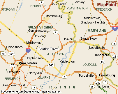 Charles Town Wv Map Charles Town, West Virginia Area Map & More