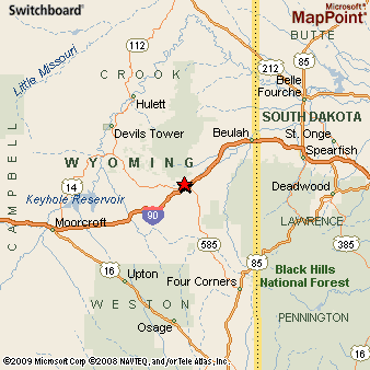Map Of Sundance Wyoming Sundance, Wyoming Area Map & More