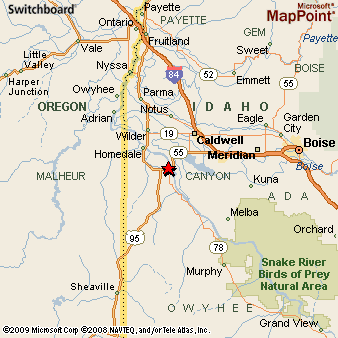 Marsing Idaho Map