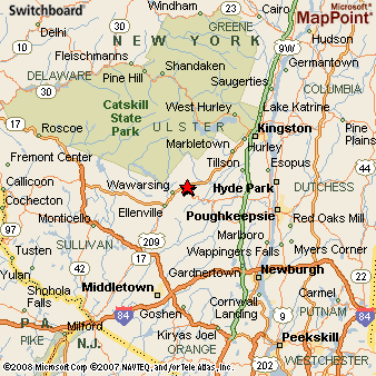 Map of Kerhonkson, New York