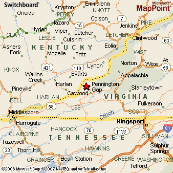 Where is St Charles, Virginia? see area map & more