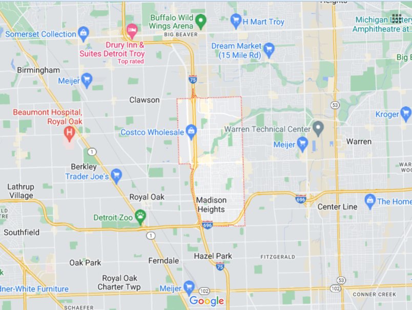 Where is: 48071 Zip Code - Regional Map & Details